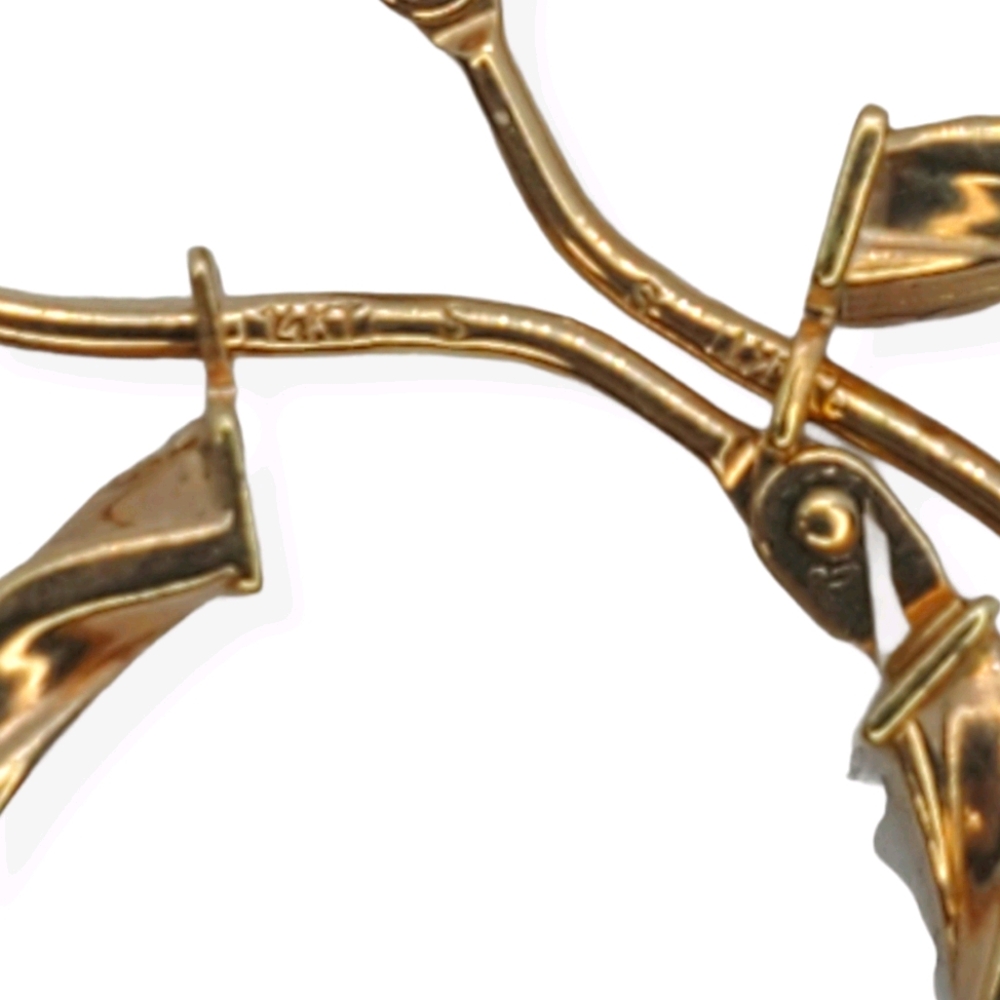14kt SOLID ROSE GOLD HOOP - Picture 4 of 4